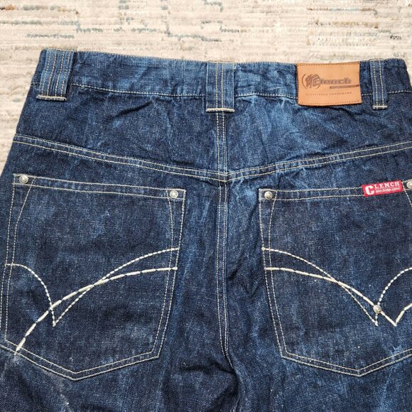 Clench Jeans, Dark Blue Jean Color, Active Wear, Baggy, Y2K, Size 34W 32L - Picture 6 of 13